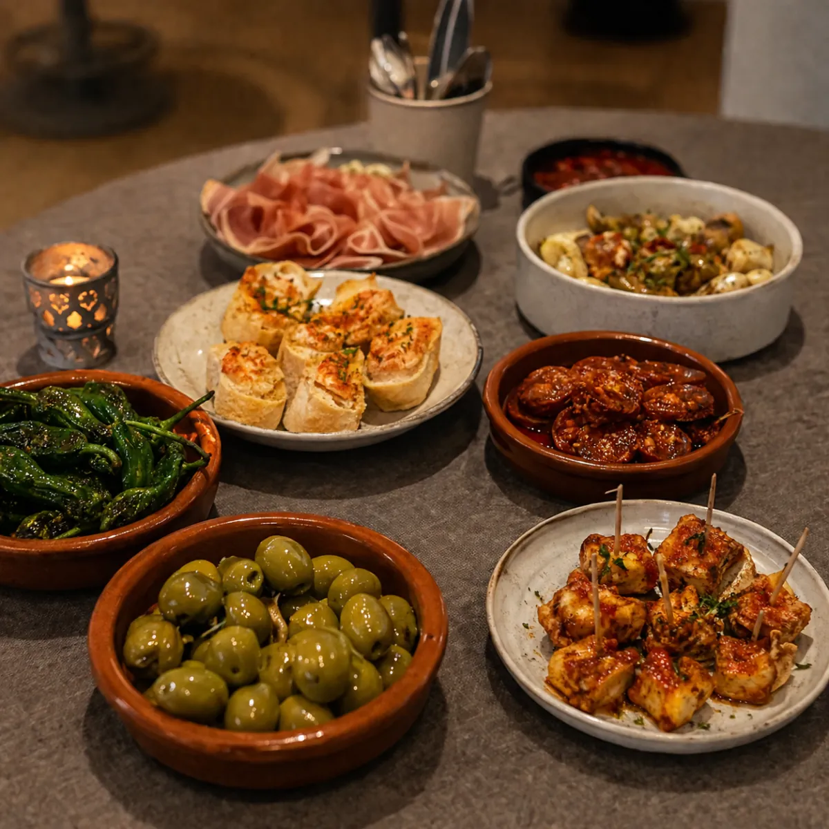 Tapas-Auswahl auf dem Tisch